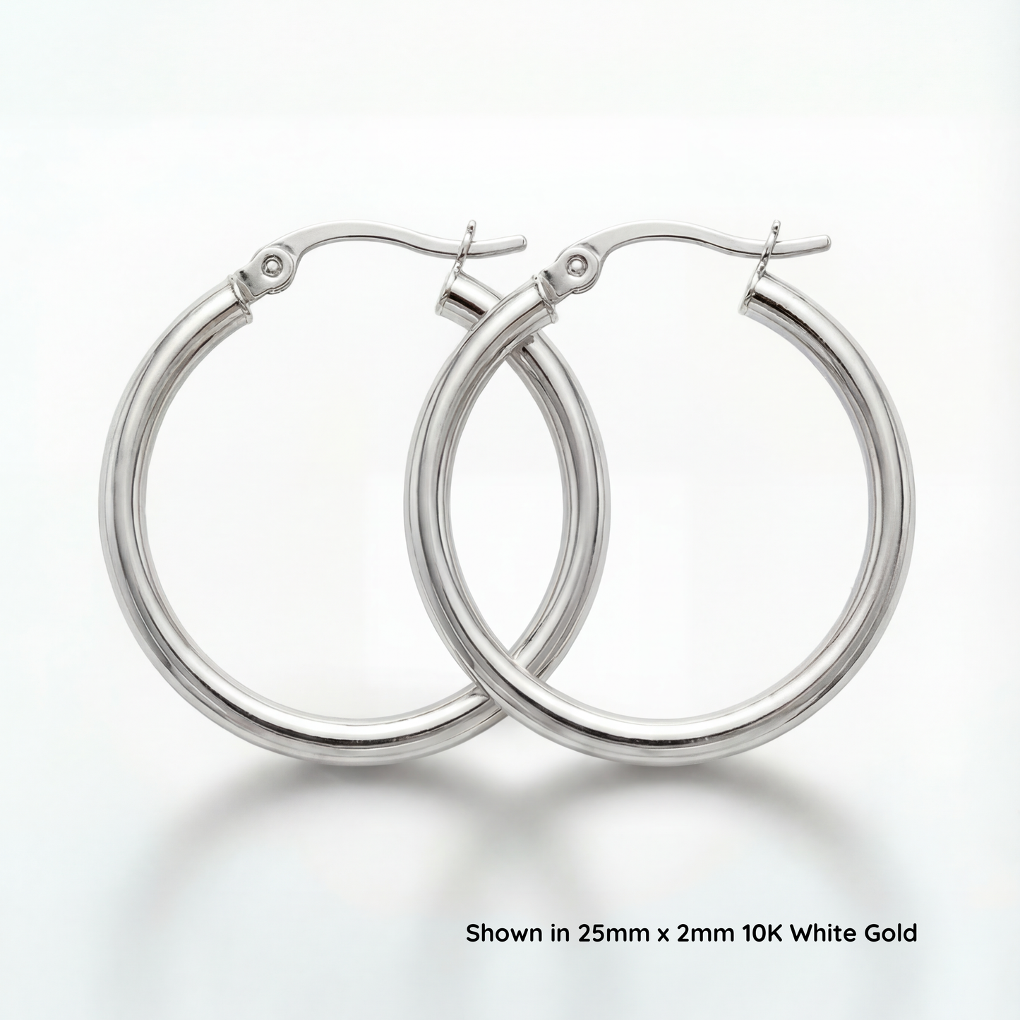Statement Gold Hoop Earrings | 10K White & Yellow Gold