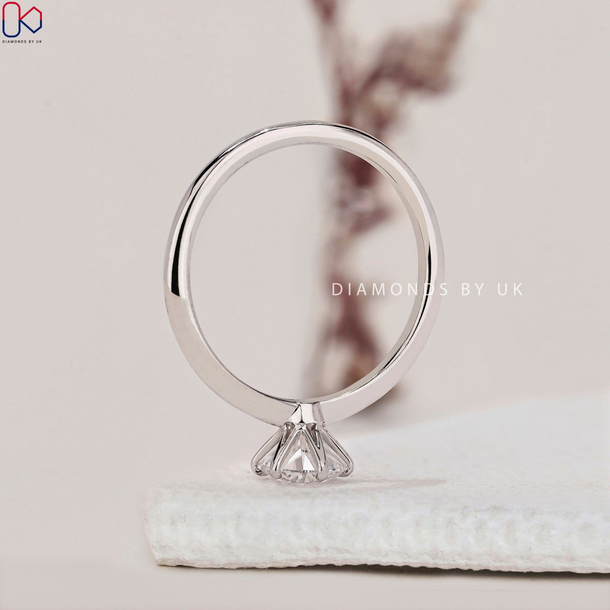 Round Brilliant Solitaire Diamond Ring In White Gold
