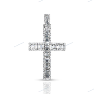 VVS Moissanite 925 Silver Cross God pendant