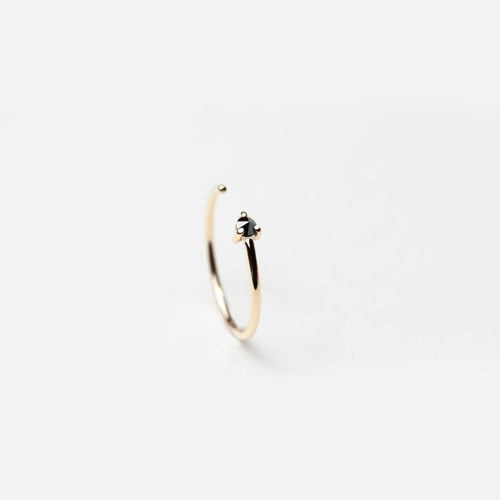 REVERSE BLACK DIAMOND RING