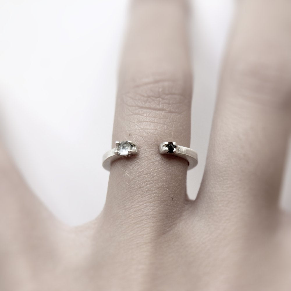 TWO SILVER RING