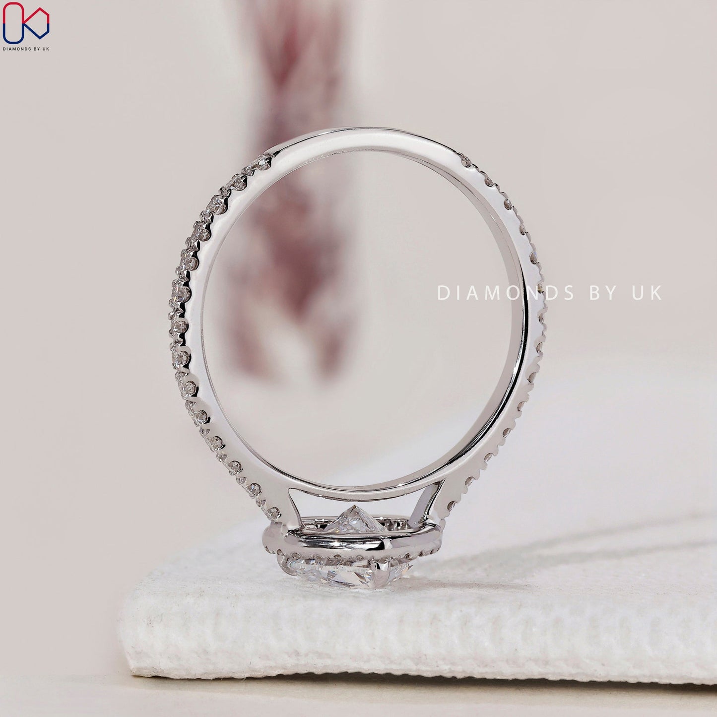 Heart Cut Diamond Ring – Pave Setting