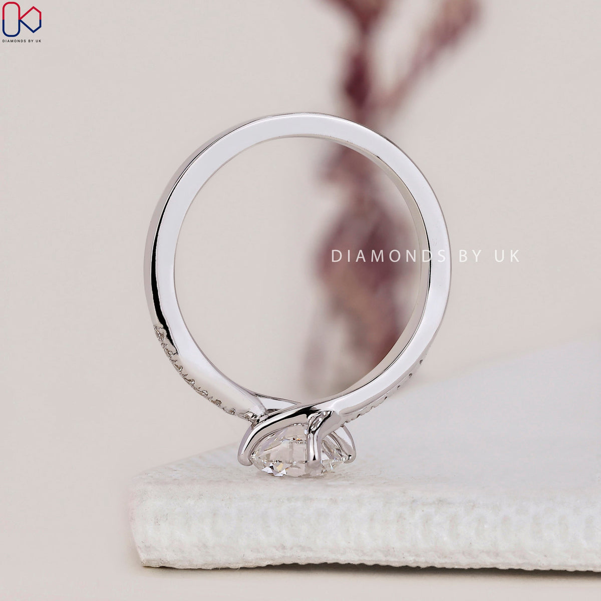 Bypass Ring - Round Cut Diamond