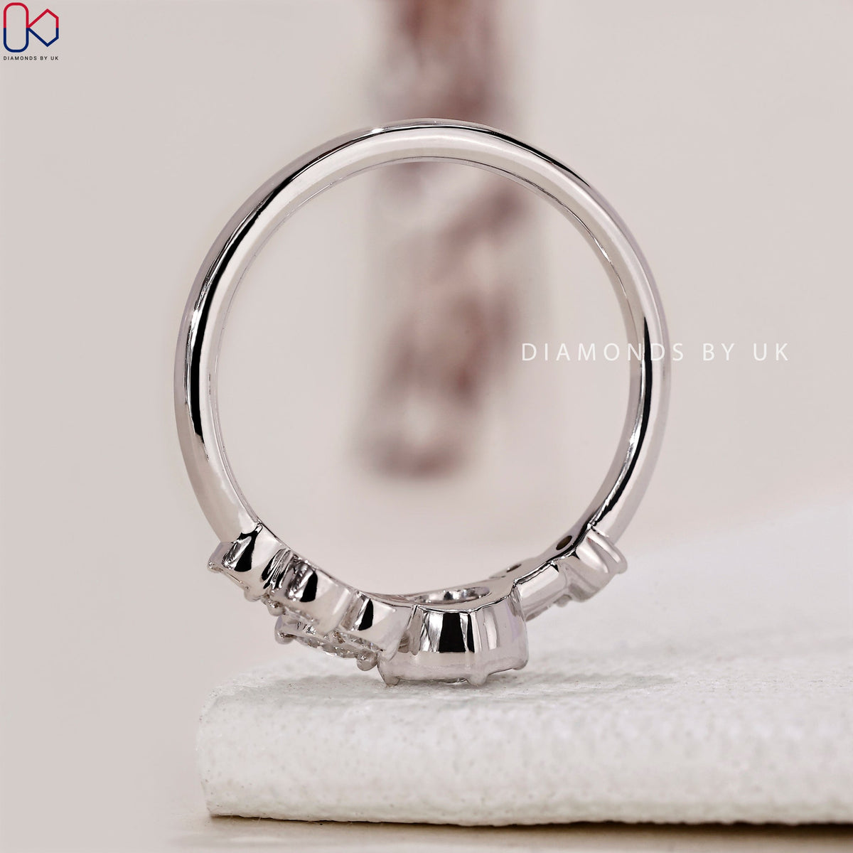 Cluster Diamond Ring - White Gold