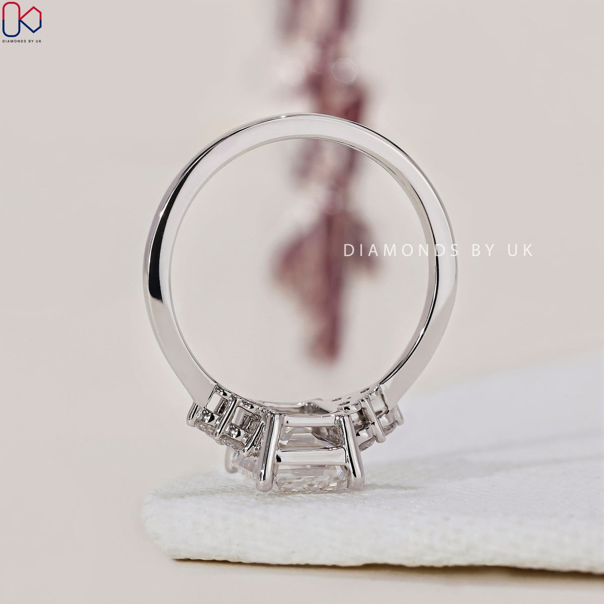 Emerald Cut Engagement Ring - Muse Setting