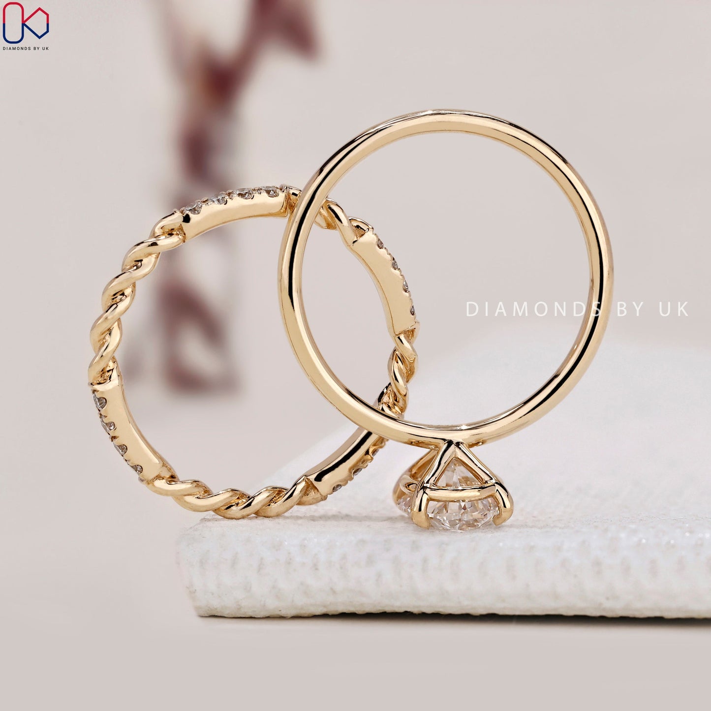 Oval Engagement Ring With Wedding Band