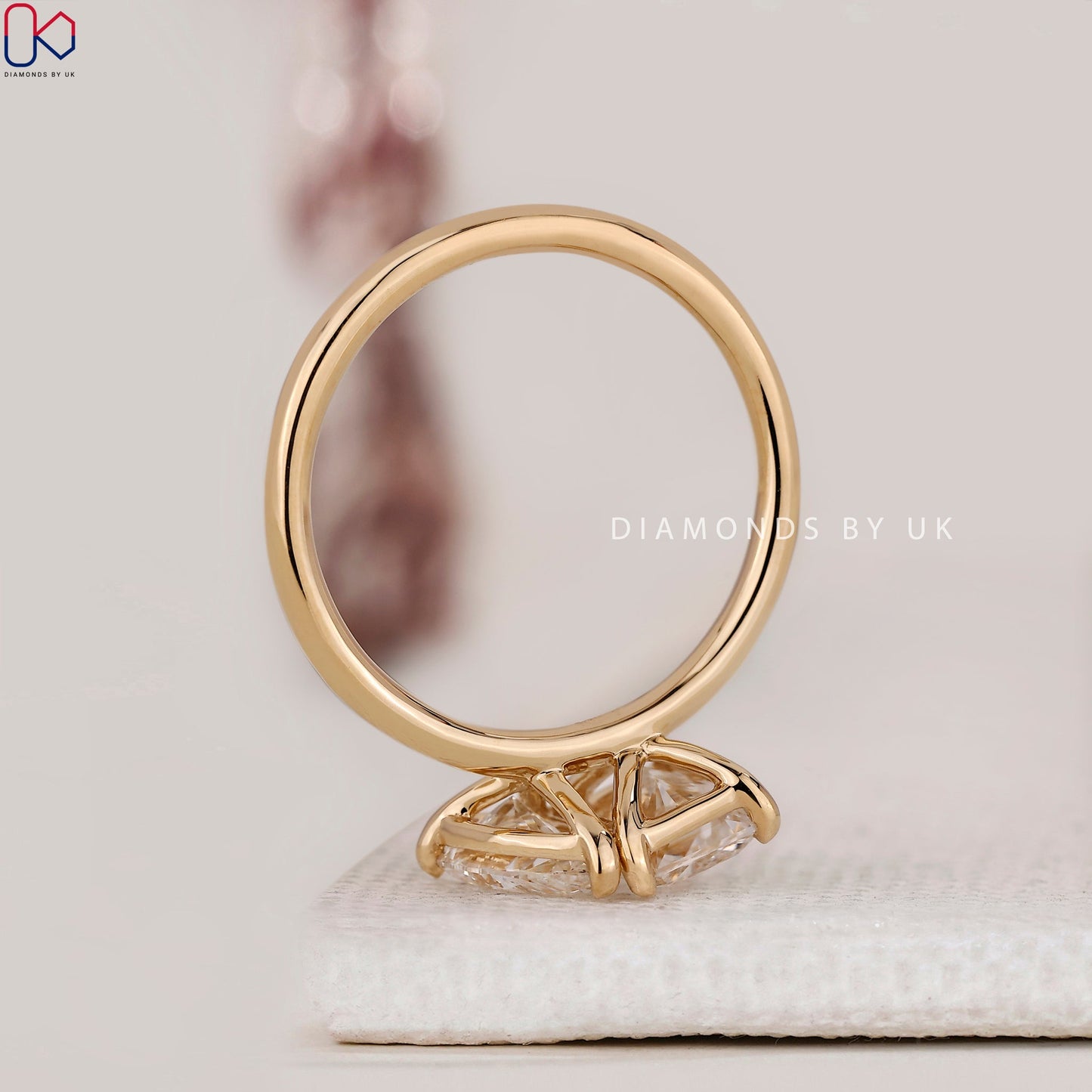 Radiant and Pear Cut Toi Et Moi Ring