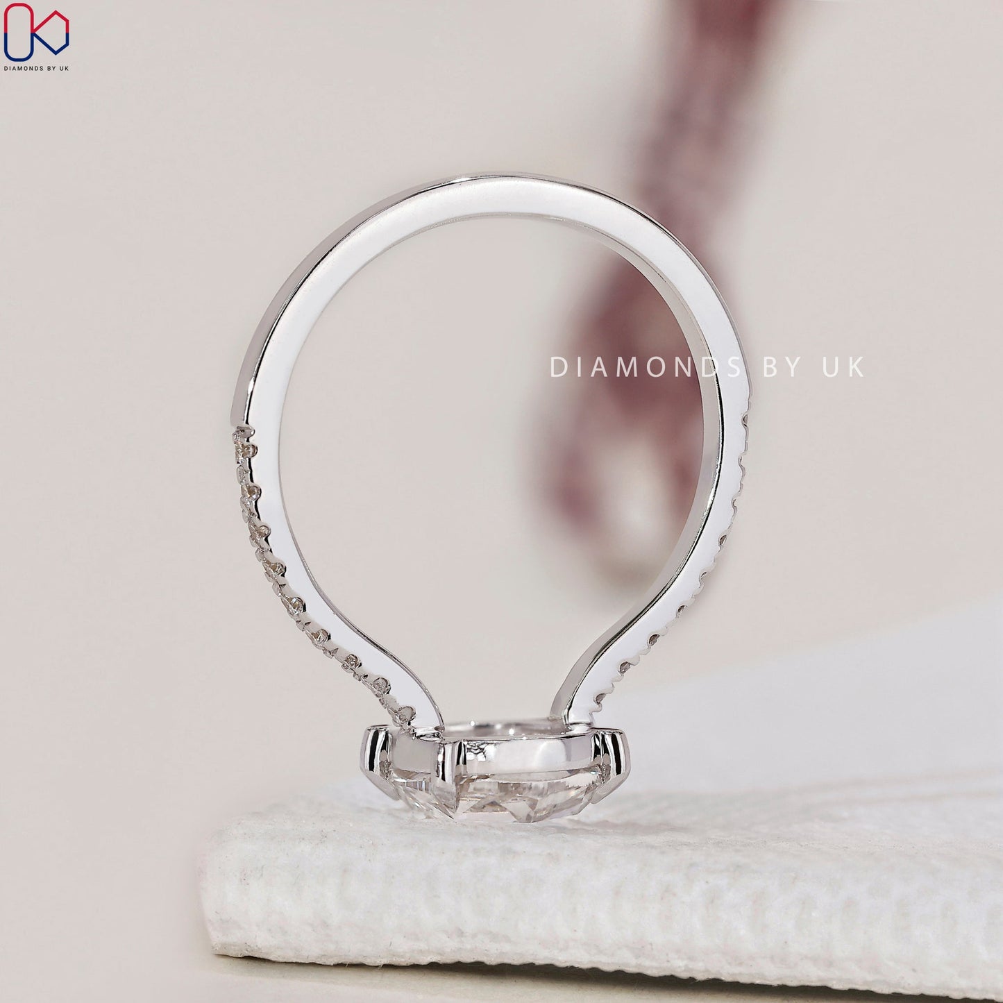 Rose Cut Diamond Ring - Pave Setting