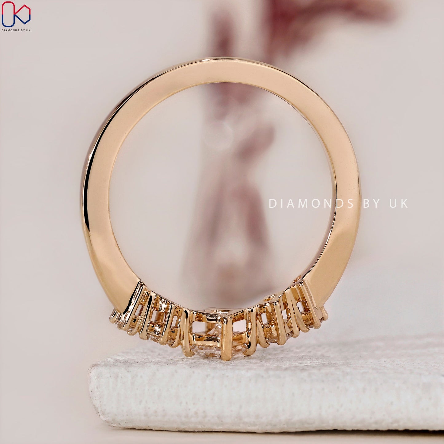 5 Stone Diamond Ring In Yellow Gold