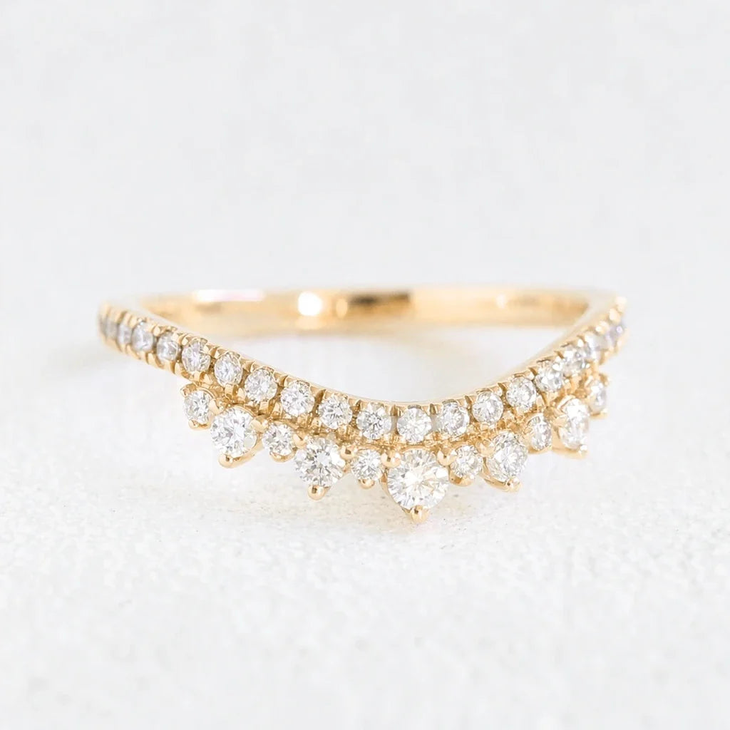 Grace’s Crown | Pear Lab Diamond Solitaire Bridal Set 2pcs