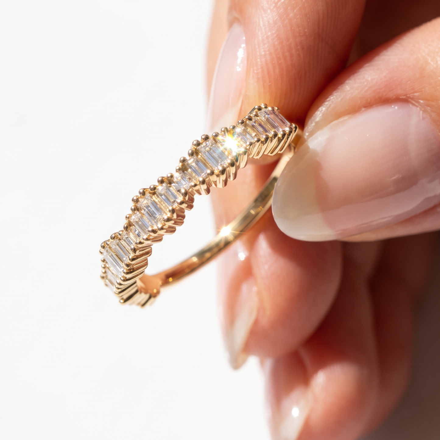 The Staggered Baguette Anniversary Band | 0.25CTW | Earth-Mined Diamond