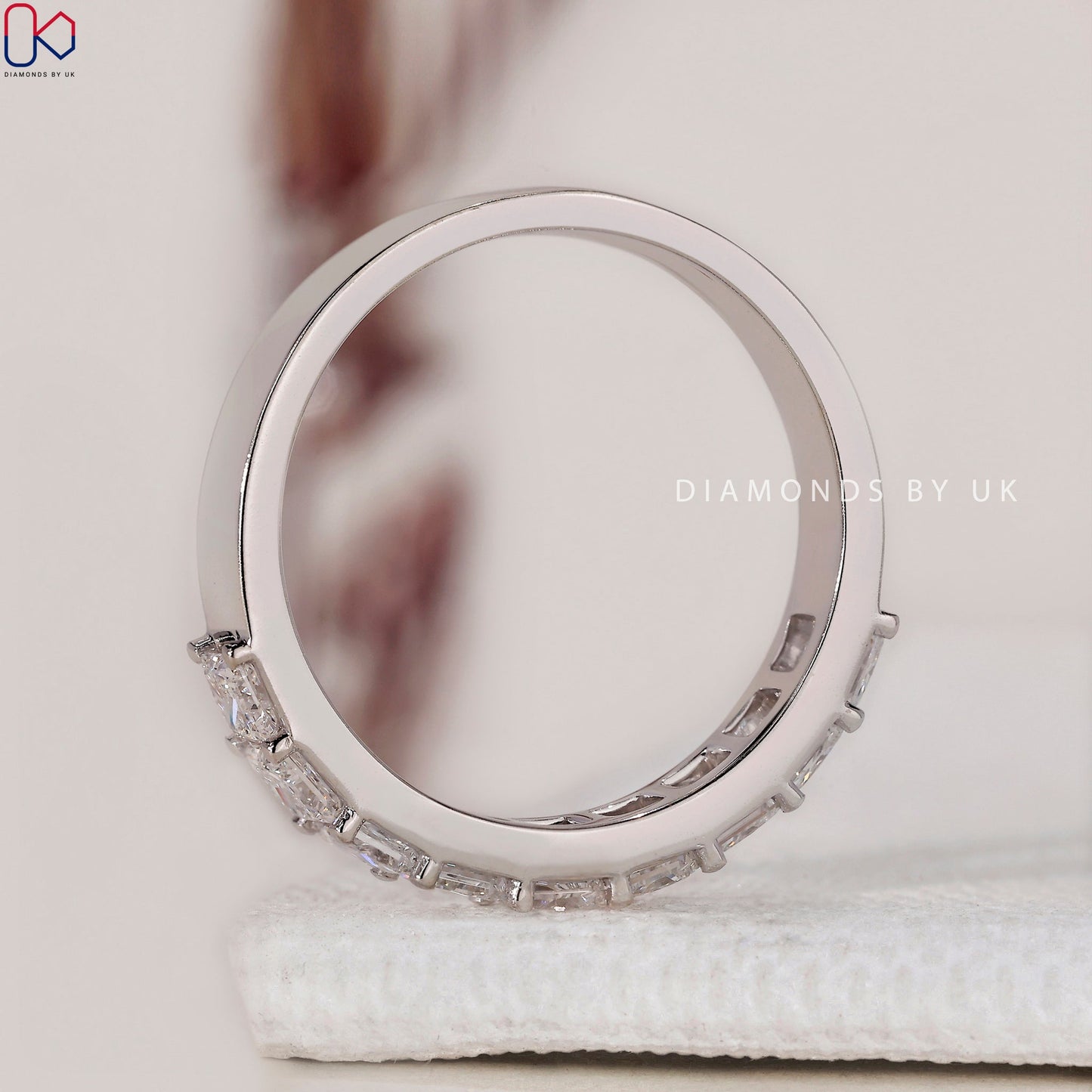 Channel Set Eternity Band – Princess Cut Diamond