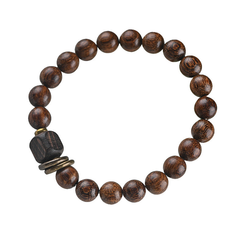 Gold Silk Sandalwood Mala Beads Buddhist Bracelet