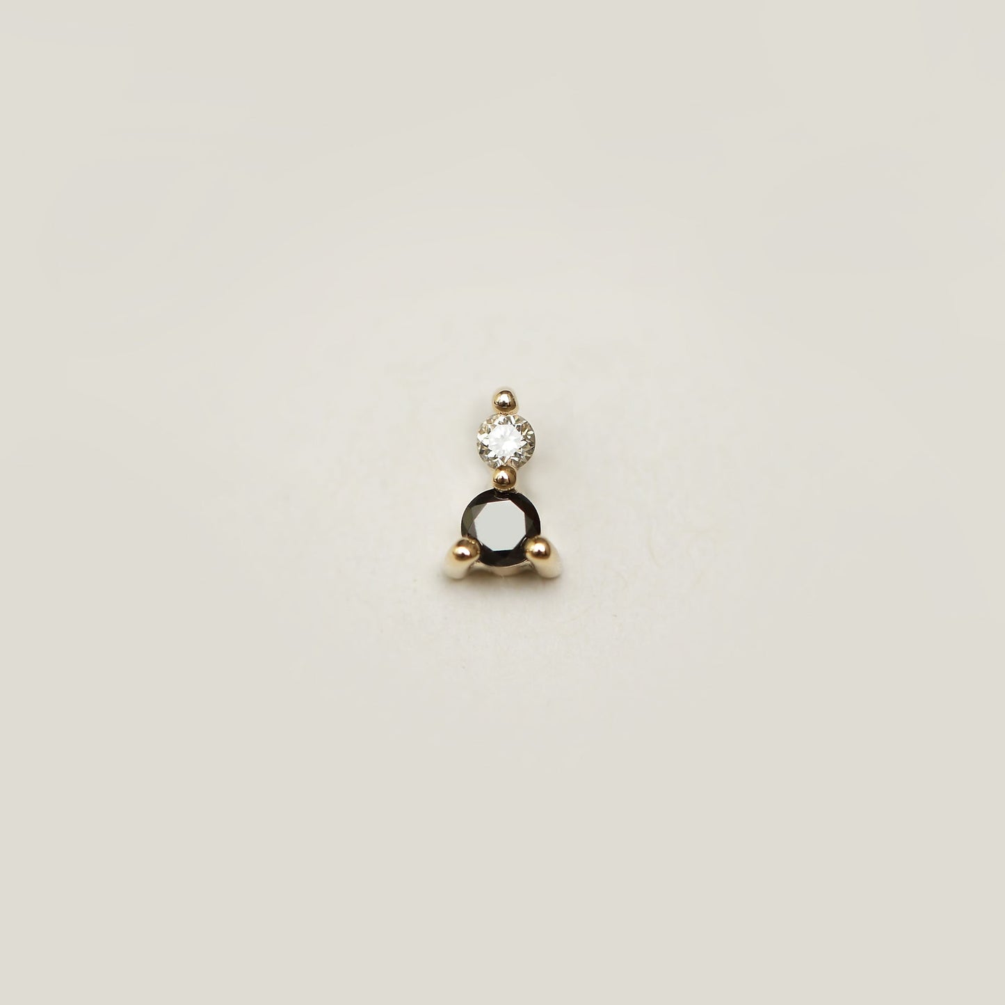BLACK AND WHITE DIAMOND STUD