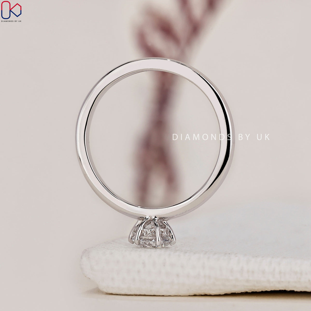 Hidden Halo Round Solitaire Engagement Ring