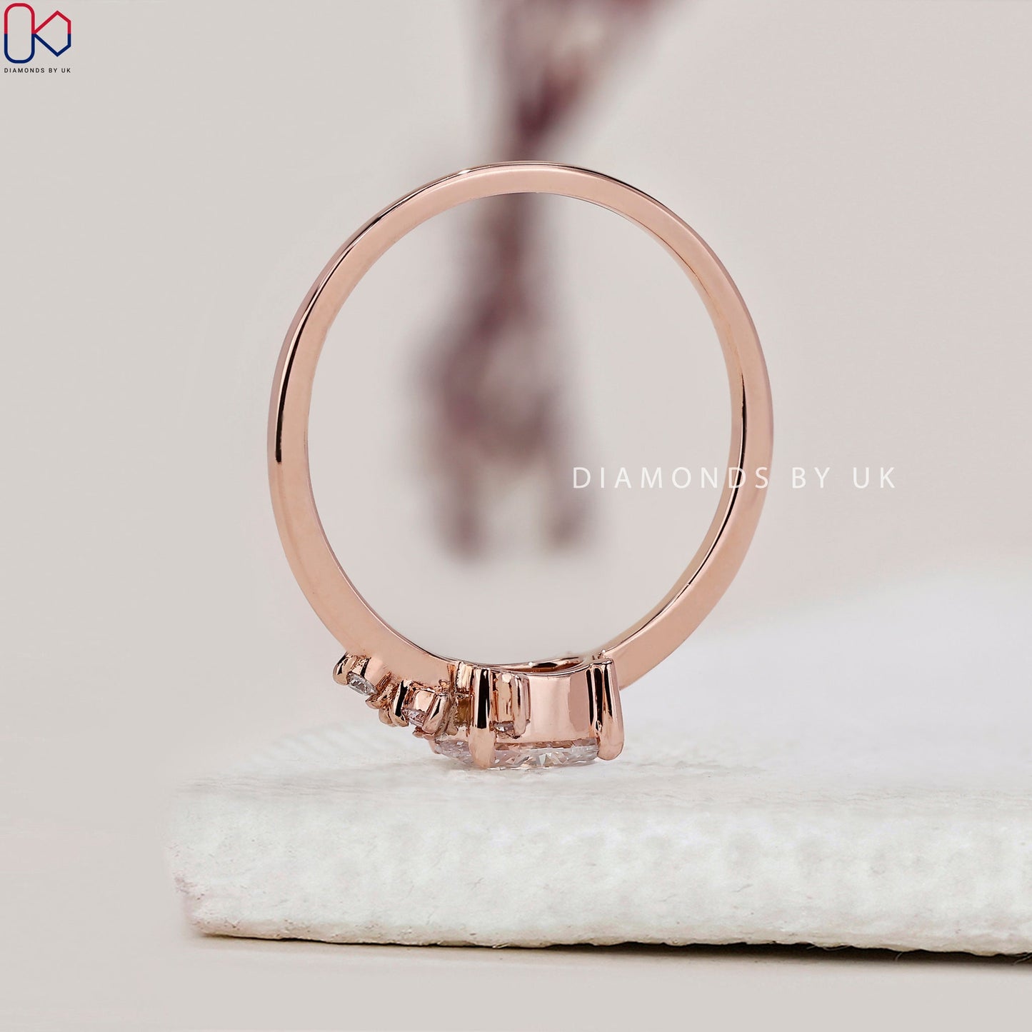Oval Diamond East West Engagement Ring