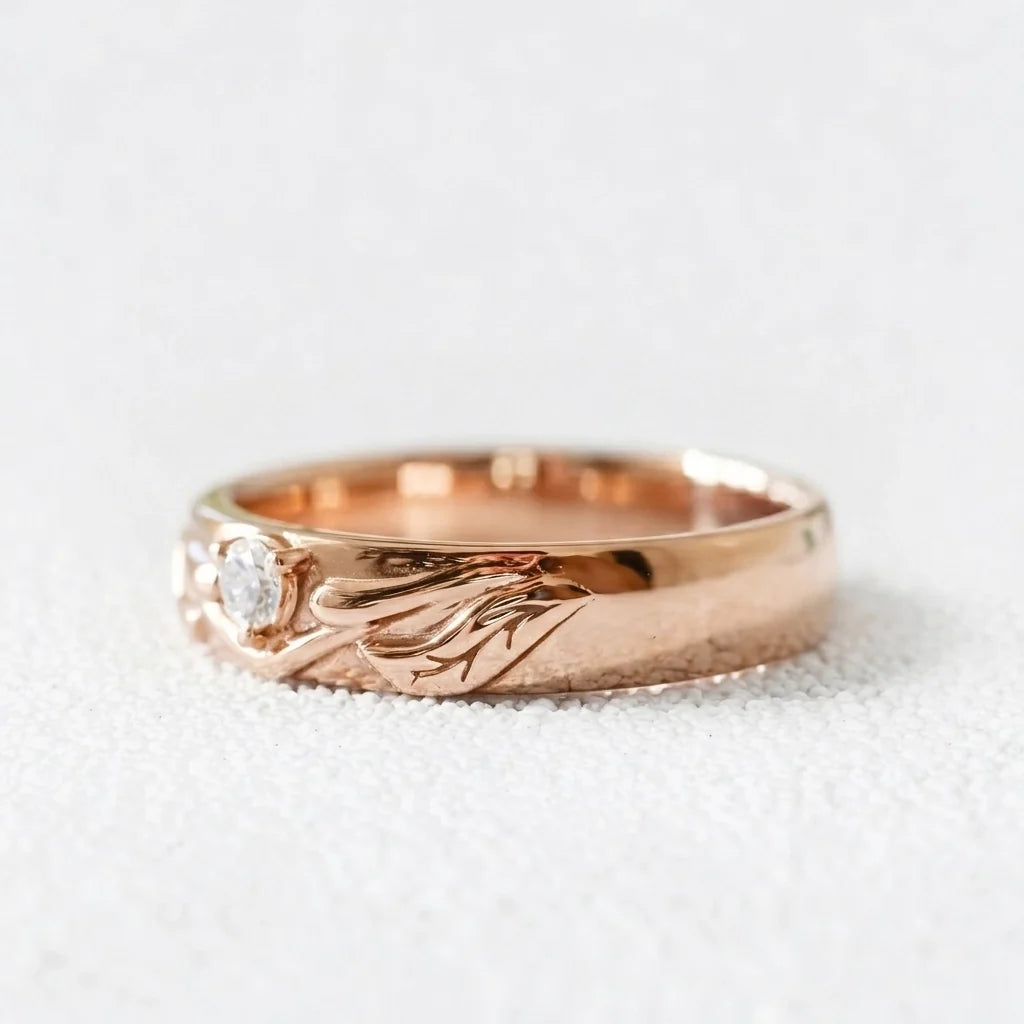 The Eternal Vine | Diamond Intertwined Wedding Couple Band