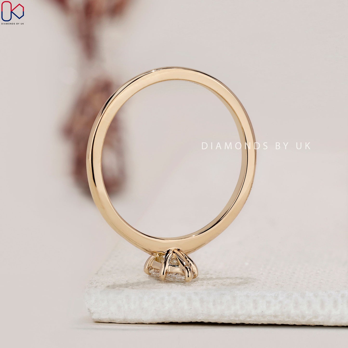 Marquise Diamond Ring In Yellow Gold