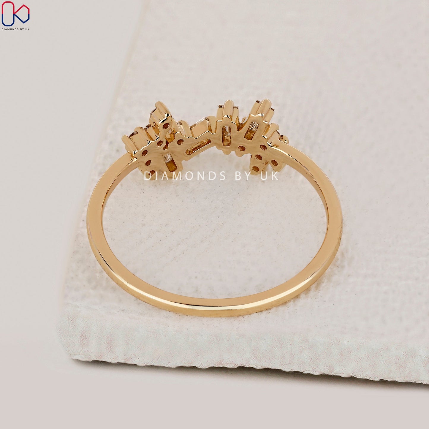 Baguette Engagement Ring In Yellow Gold