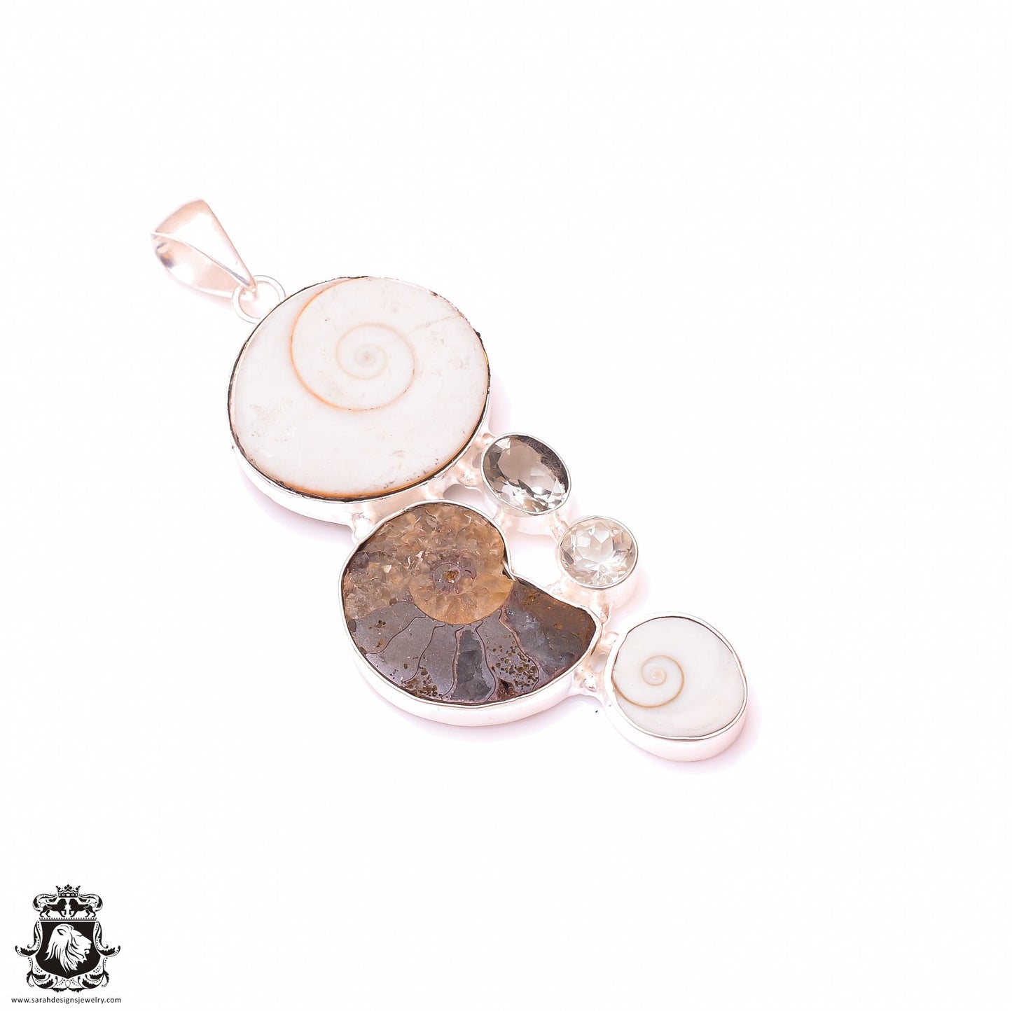 Ammonite Shiva Shell Pendant & 3MM Italian Chain P9812
