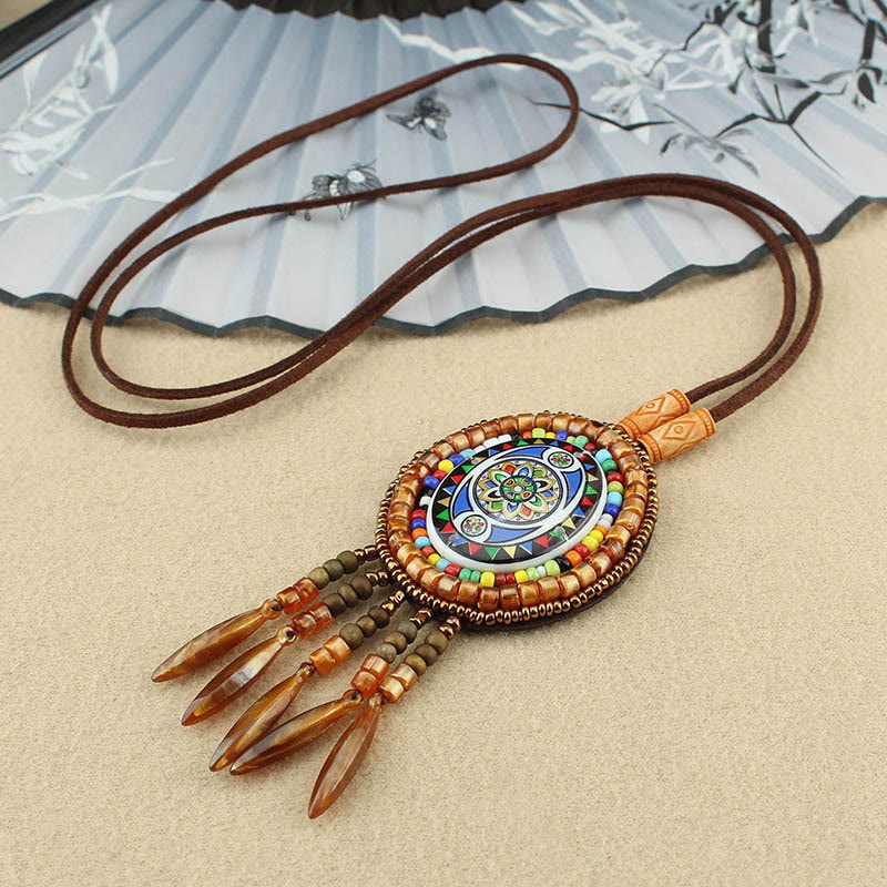Fortune Jewel Mandala Pattern Beads Creativity Necklace Pendant