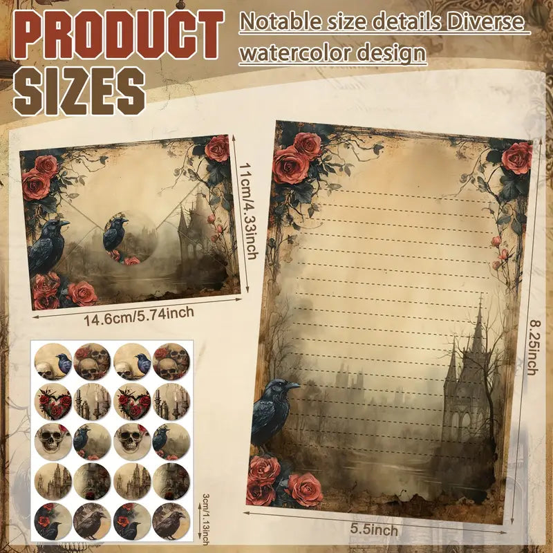 Gothic Paper W/ Envelope