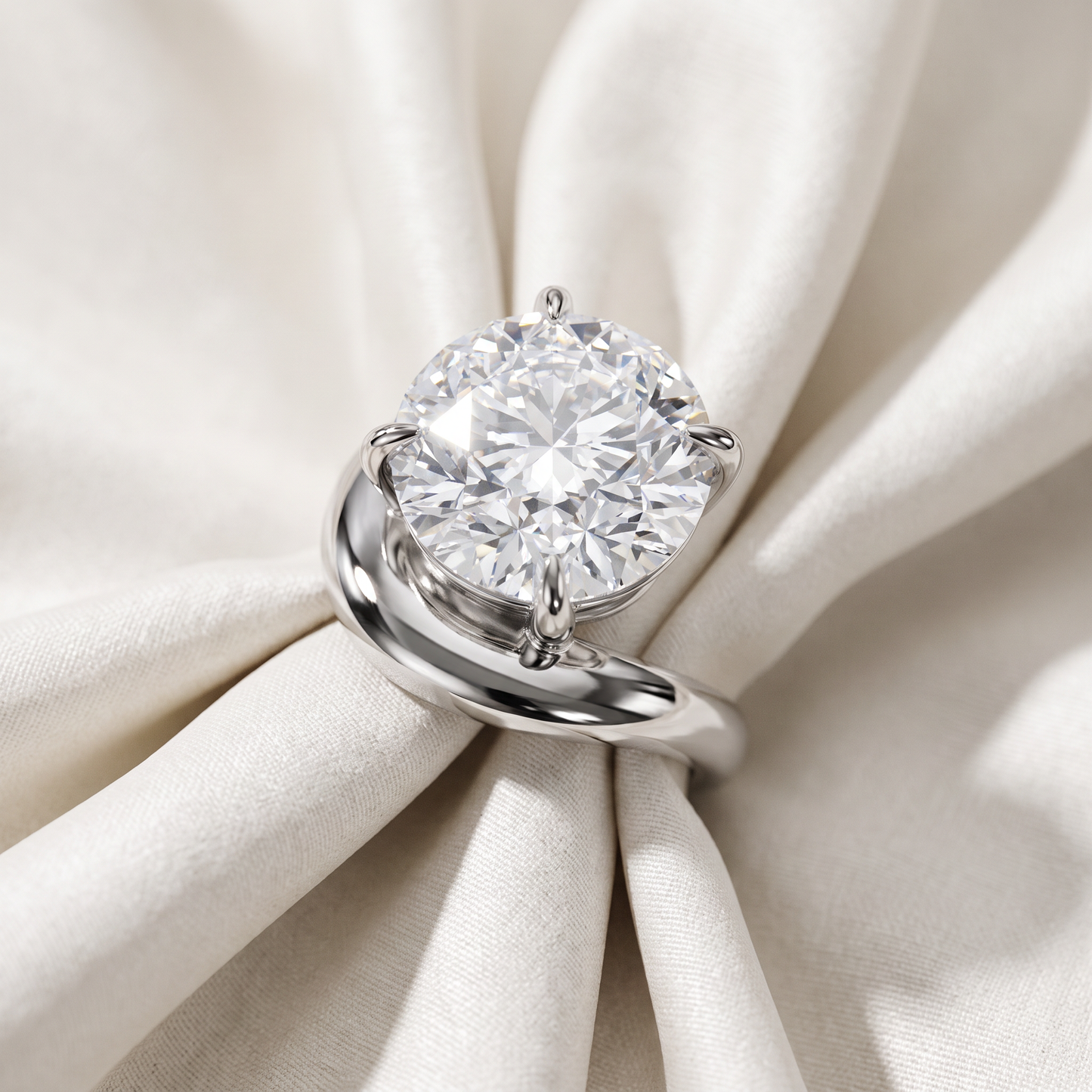 Certified 5Ct Diamond Ferra Engagement Anniversary Ring 14k Gold Lab Grown