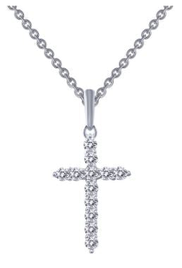 Lafonn Sterling Silver Cross Necklace (18 inch)