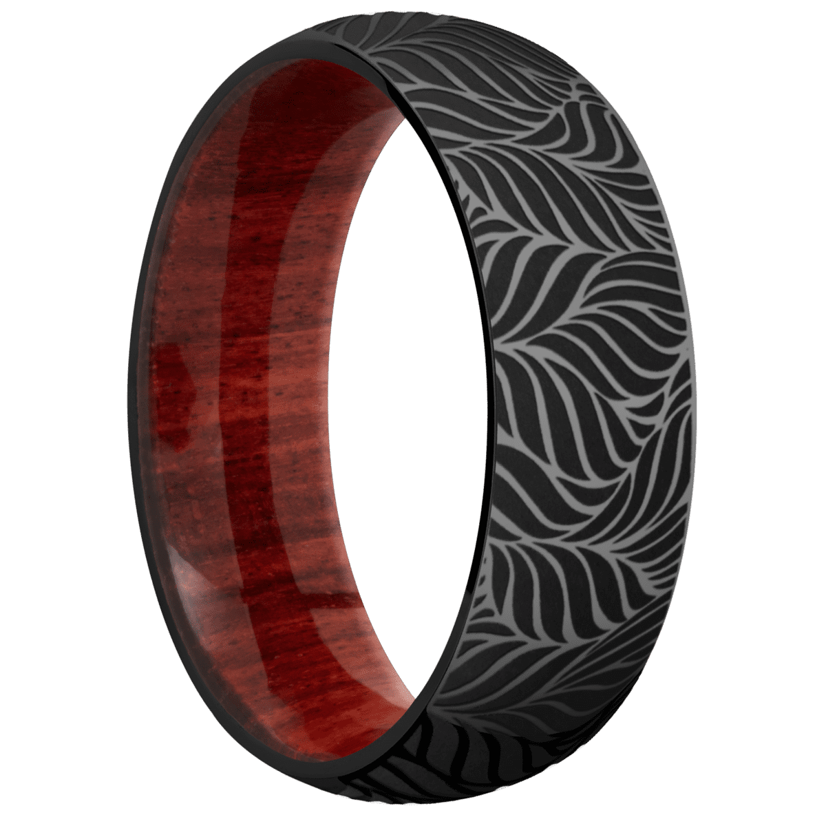 Zirconium + Polish Finish + Red Heart
