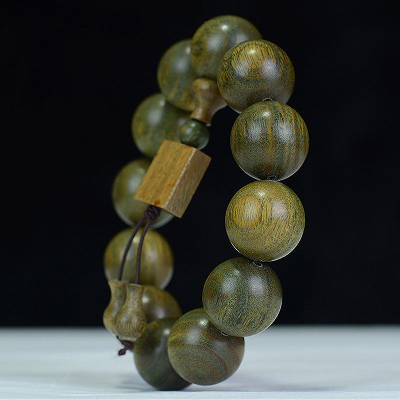 Fortune Jewel Tibetan Green Sandalwood Cure Bracelet