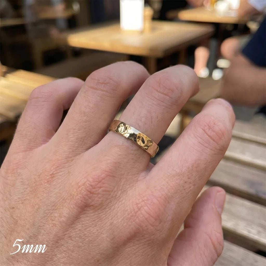 Titan Flow | Wide Liquid Gold Men’s Wedding Band