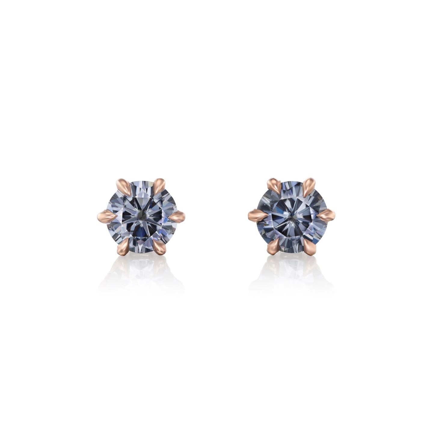 ・STARLA EARRINGS・Charles & Colvard Grey Moissanite 2ctw (Ready to Ship)