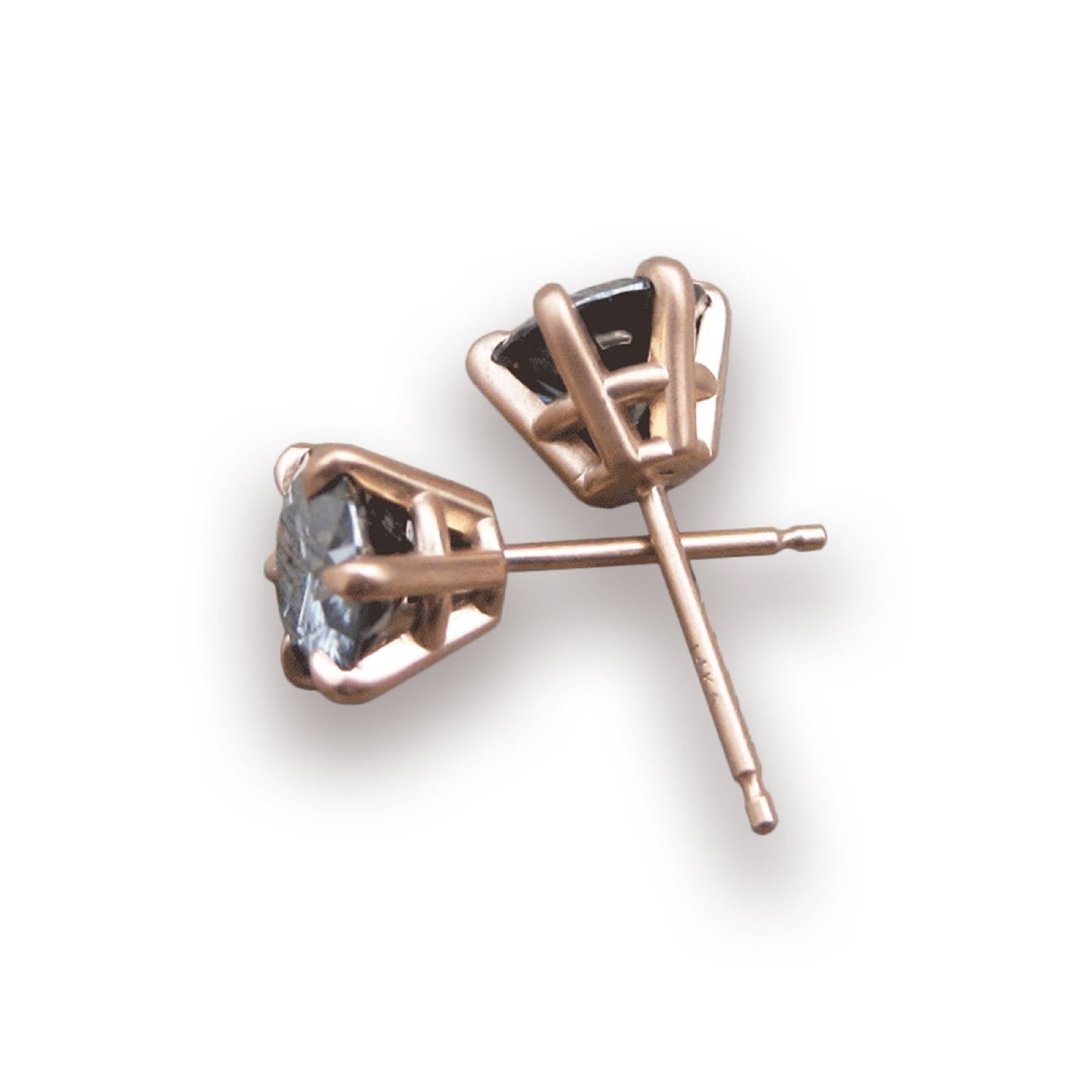 ・STARLA EARRINGS・Charles & Colvard Grey Moissanite 2ctw (Ready to Ship)