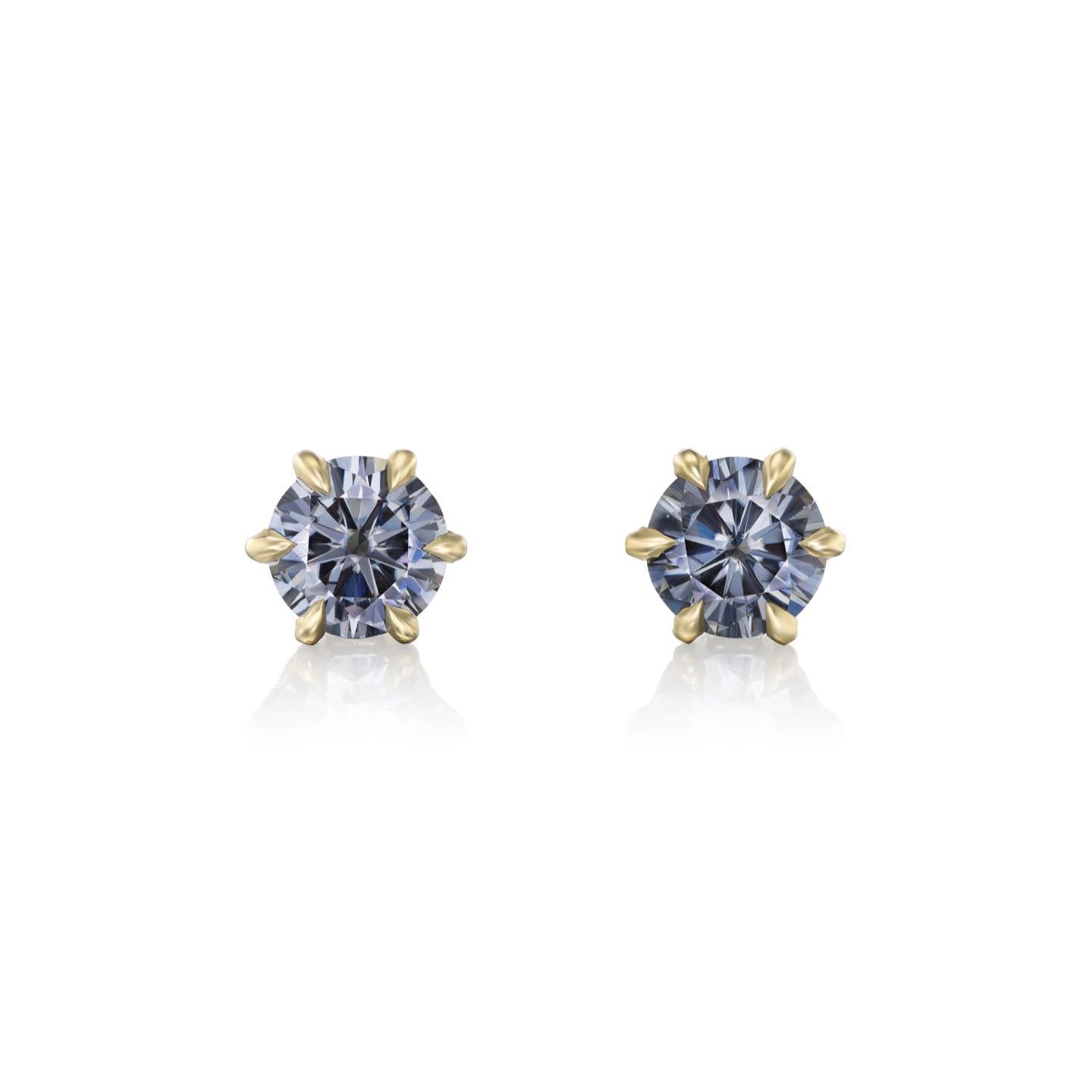 ・STARLA EARRINGS・Charles & Colvard Grey Moissanite 2ctw (Ready to Ship)