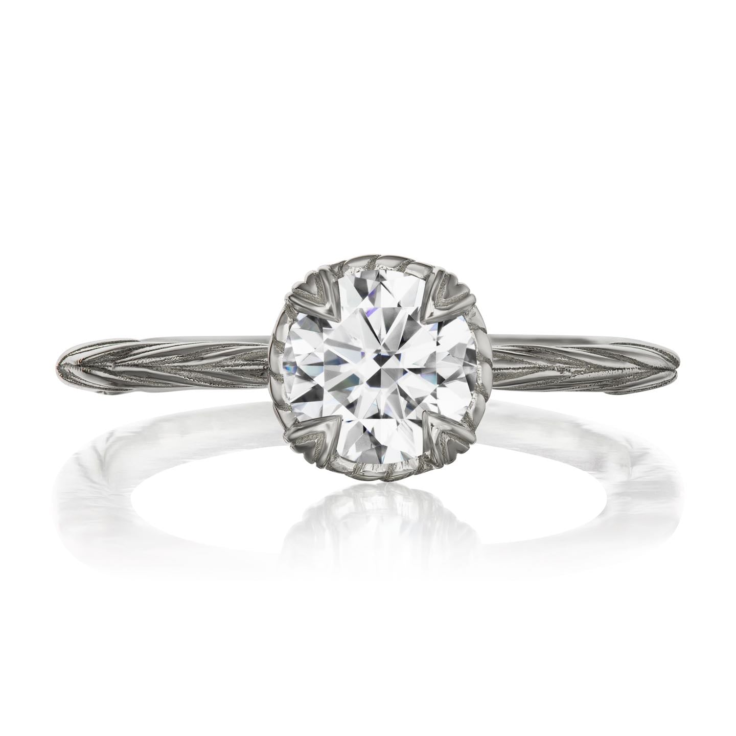 ・SIENNA・Moissanite, Willow Leaf Band (1ct)
