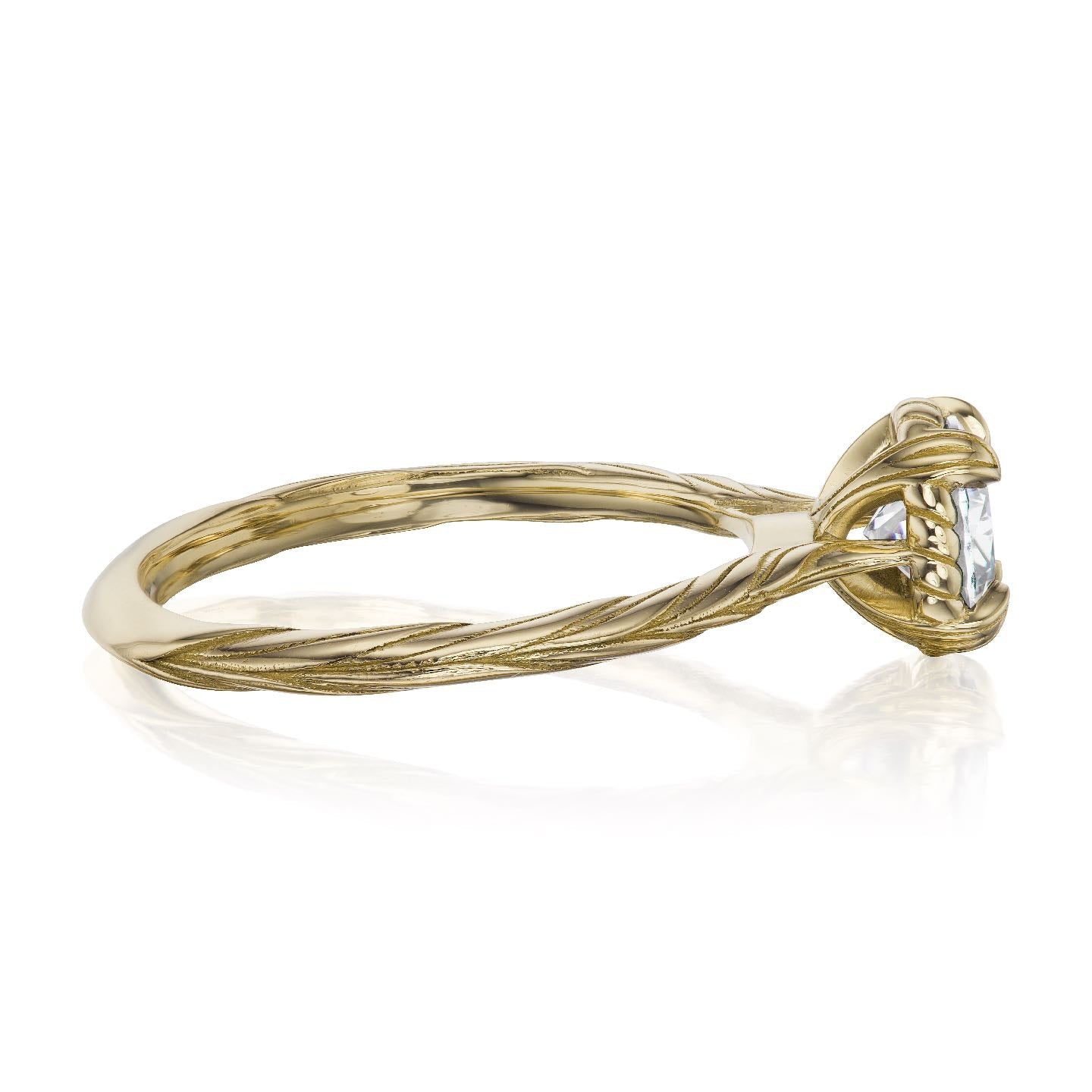 ・SIENNA・Moissanite, Willow Leaf Band (1ct)