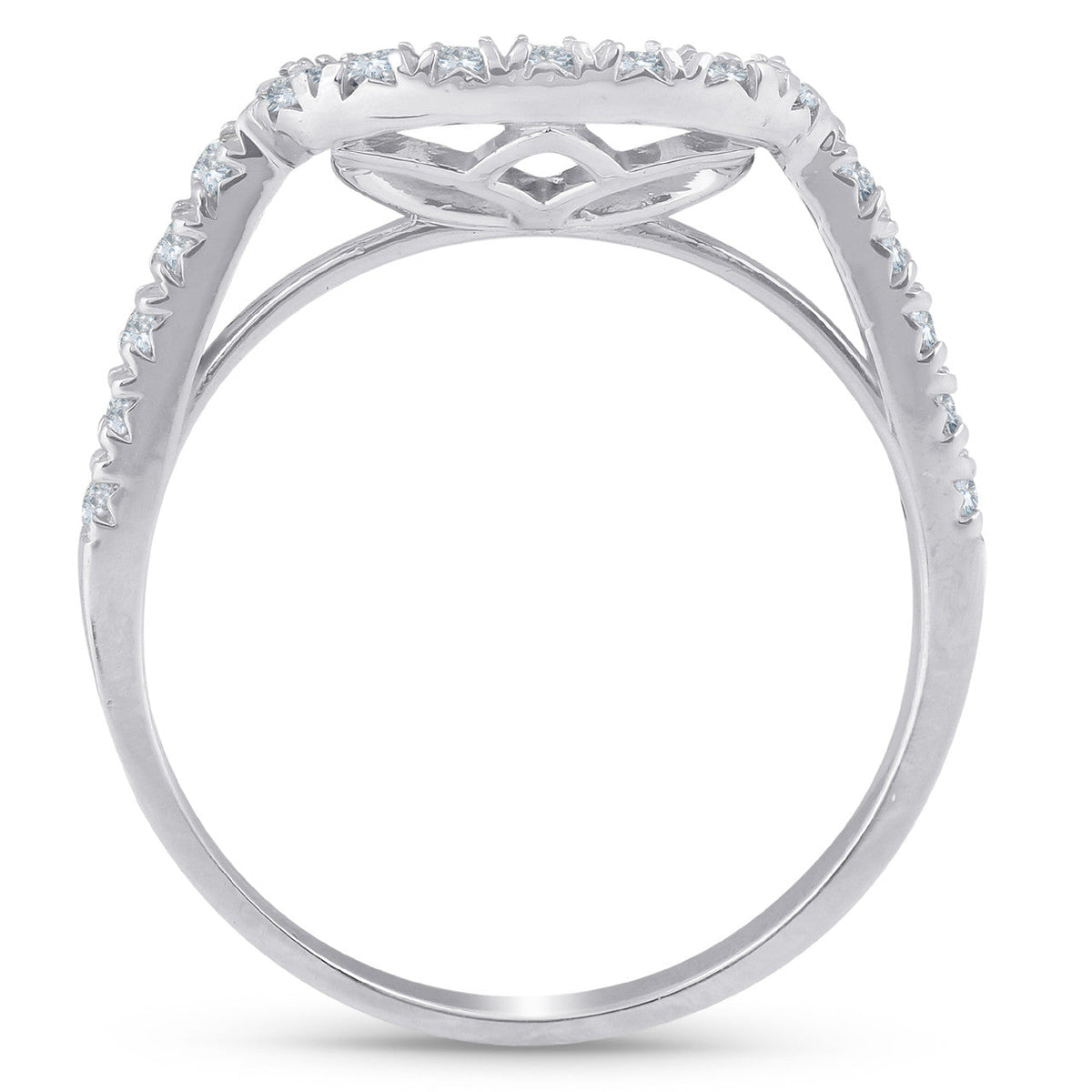 1/2 Ct Diamond Curved Notch Wedding Ring Matching Engagement Band 14k White Gold