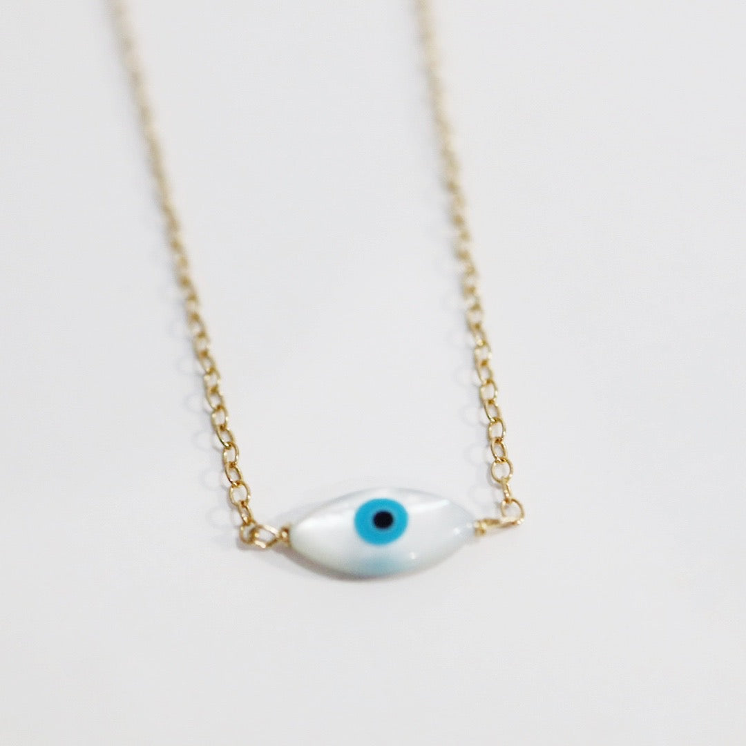 Evil Eye Necklace - Choose Your Metal - Sterling Silver or 14 Karat Gold Fill