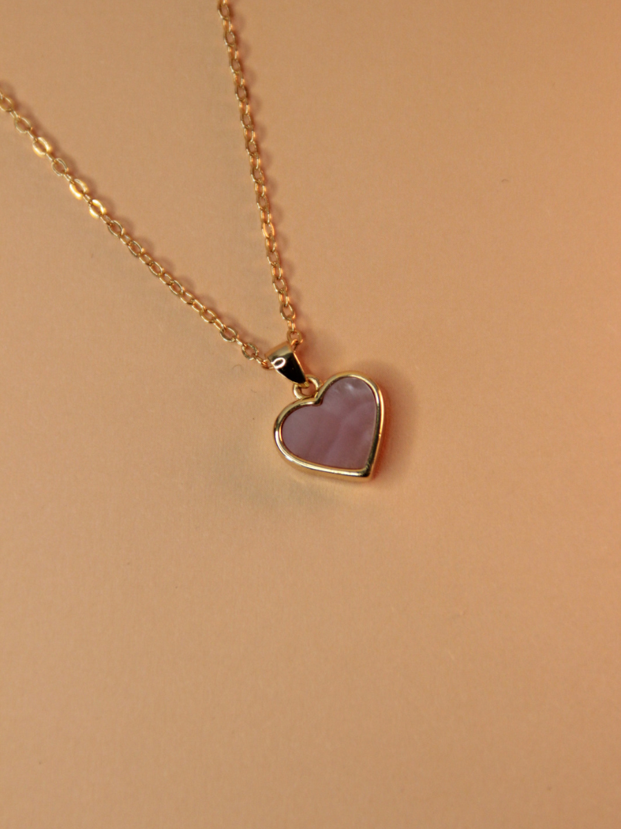 HEART necklace- Mother-of-pearl heart pendant