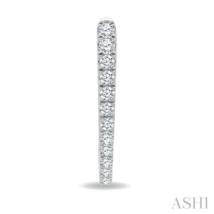 Chevron Diamond Fashion Hoop Earrings