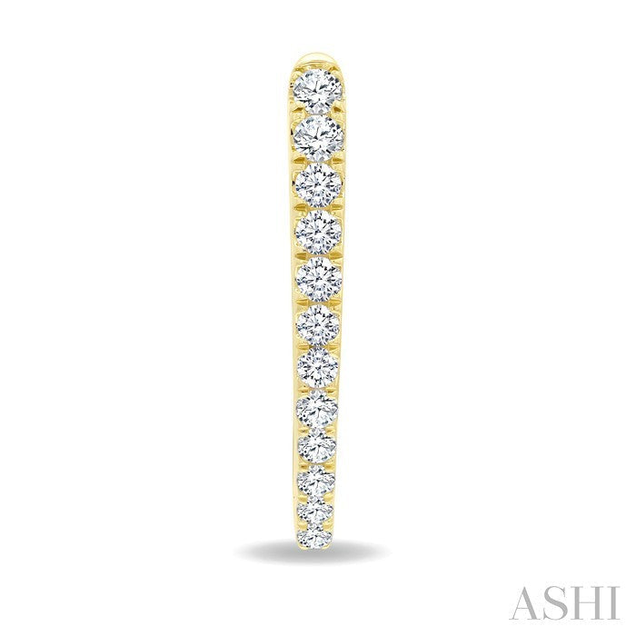 Chevron Diamond Fashion Hoop Earrings