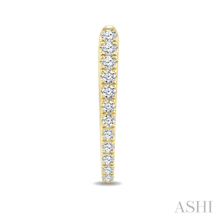 Chevron Diamond Fashion Hoop Earrings