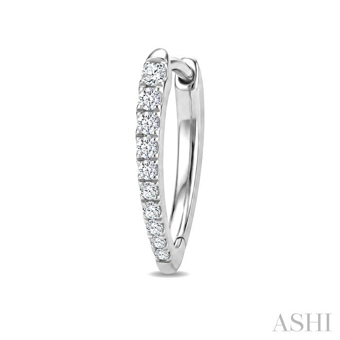 Chevron Diamond Fashion Hoop Earrings