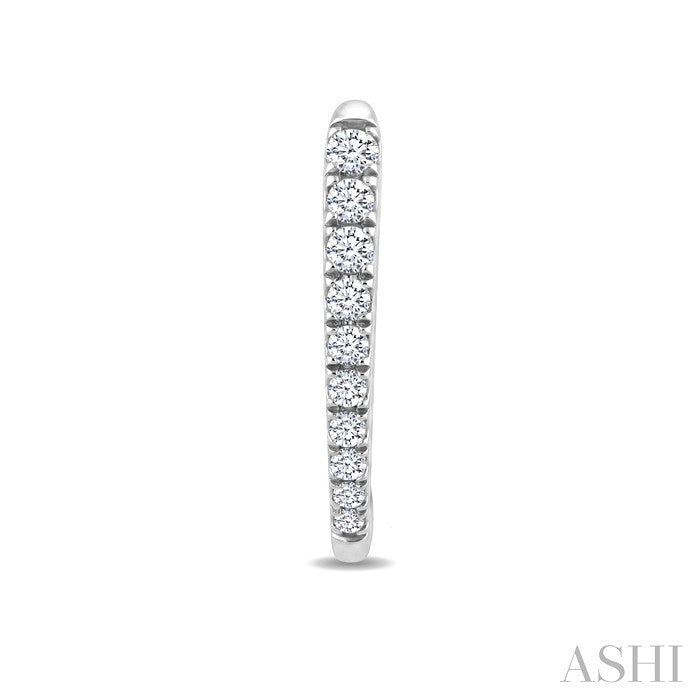 Chevron Diamond Fashion Hoop Earrings