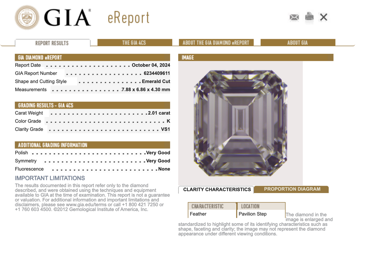 2.01ct 7.88x6.86x4.30mm GIA VS2 K Cut Corner Rectangle Step Cut 28036-01