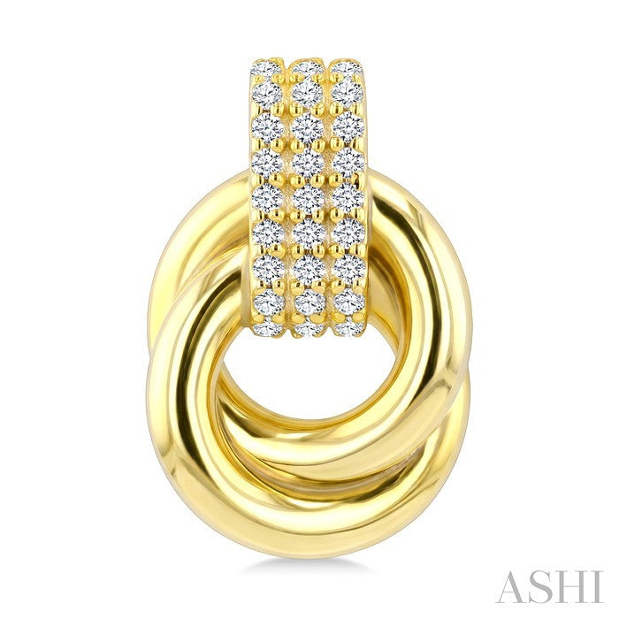 Aeris Gold Diamond Fashion Interlock Earrings