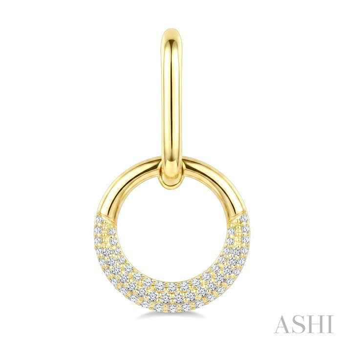 Aeris Gold Interlock Diamond Fashion Earrings