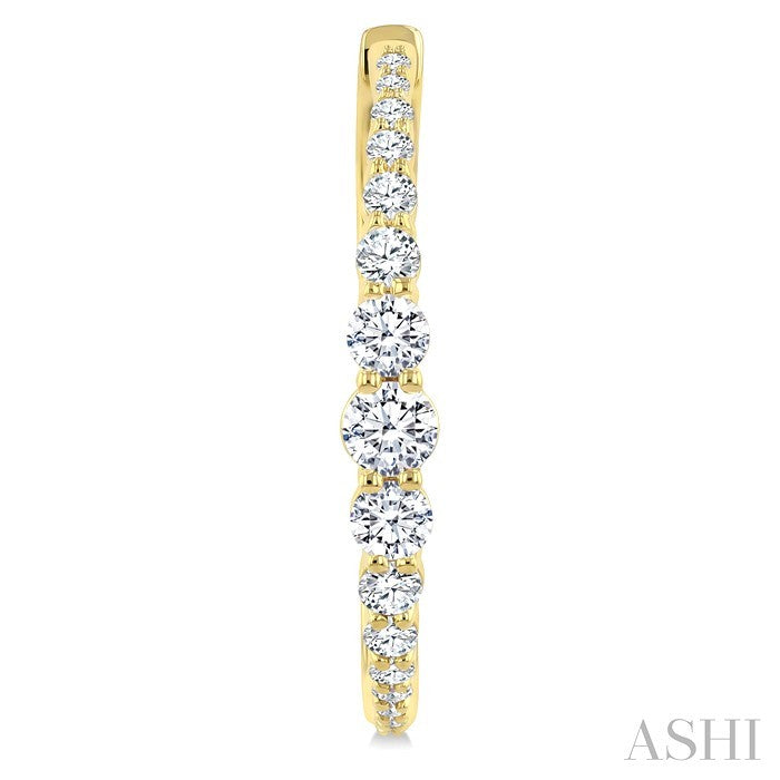 Graduated Riviera Diamond Hoop Earrings