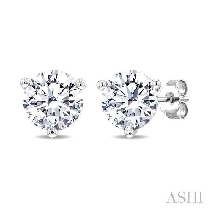 Round Shape Martini Diamond Stud Earrings