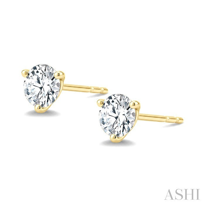 Round Shape Martini Diamond Stud Earrings